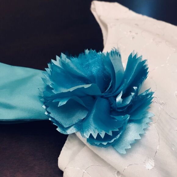 Embroidered Turquoise Floral Party Dress 4T - Picture 6 of 6